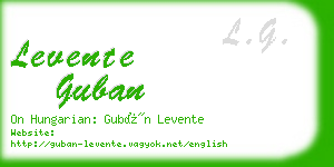 levente guban business card
